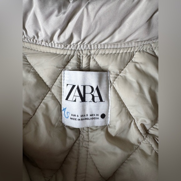ZARA Beige Puffer Jacket - Picture 8 of 10